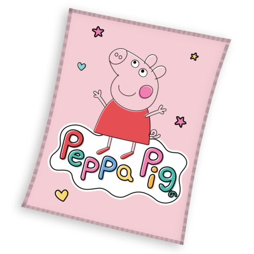 Peppa malac Happy coral fleece polár takaró 110x140cm