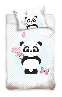 Panda gyerek ágyneműhuzat (100x135cm, 40x60cm)