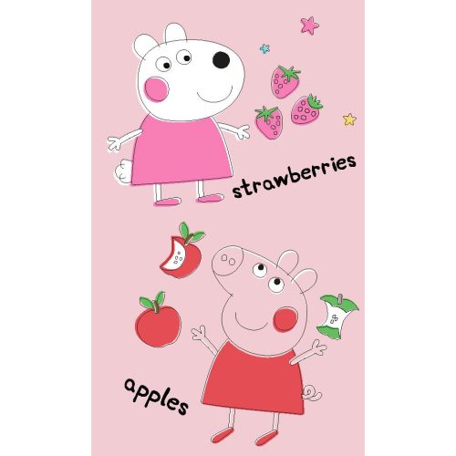 Peppa malac Fruits kéztörlő, arctörlő, törölköző 30x50cm