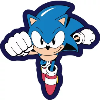 Sonic, a sündisznó Run formapárna, díszpárna 40x40cm Velúr