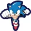 Sonic, a sündisznó Run formapárna, díszpárna 40x40cm Velúr