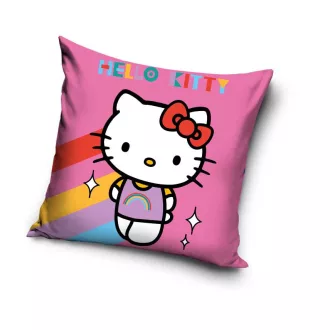 Hello Kitty Rainbow párnahuzat 40x40cm Velúr