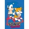 Sonic, a sündisznó Tails kéztörlő arctörlő, törölköző 30x50cm