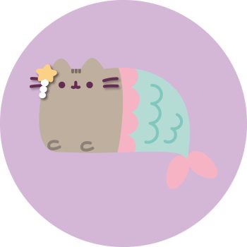 Pusheen Mermaid formapárna, díszpárna 40cm Velúr