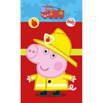 Peppa malac Fireman kéztörlő, arctörlő, törölköző 30x50cm