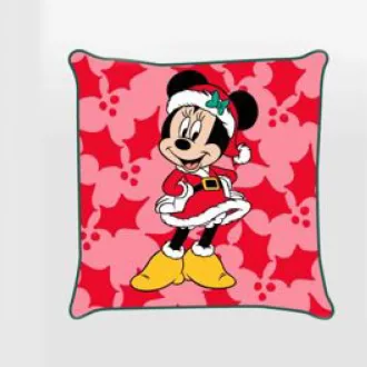 Disney Minnie Holly Karácsony párnahuzat 40x40cm Velúr
