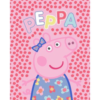 Peppa malac Dots flanel polár takaró 130x160 cm