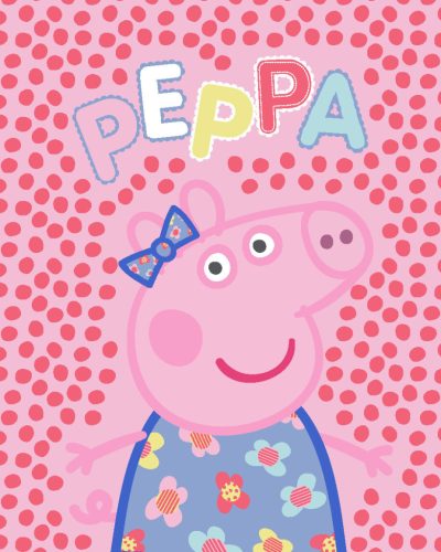 Peppa malac Dots flanel polár takaró 130x160 cm