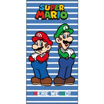 Super Mario Here We Go fürdőlepedő, strandtörölköző 70x140 cm
