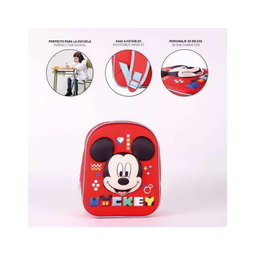 Disney Mickey 3D hátizsák, táska 31 cm