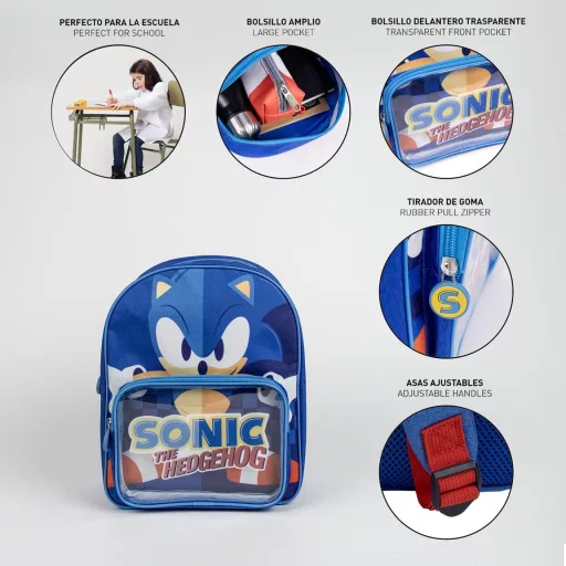 Sonic, a sündisznó hátizsák, táska 30cm