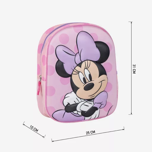 Disney Minnie Purple 3D hátizsák, táska 31cm
