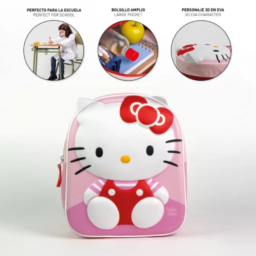 Hello Kitty Cuddle 3D hátizsák, táska 31cm