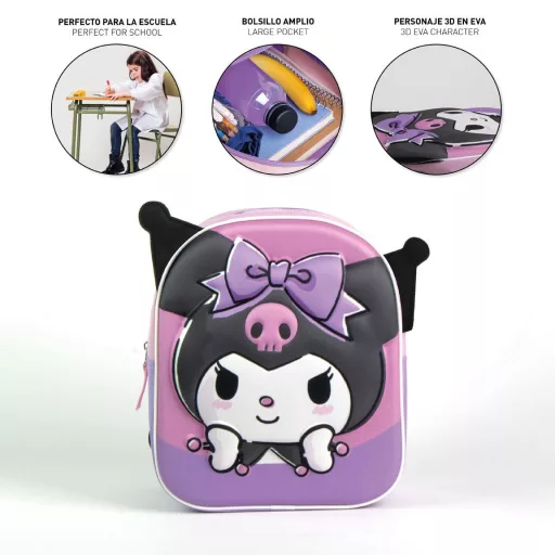 Hello Kitty Kuromi 3D hátizsák, táska 31cm