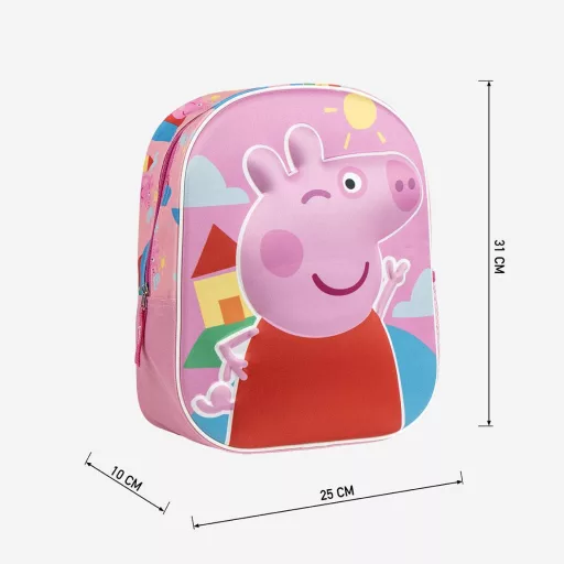 Peppa malac Sunshine 3D hátizsák, táska 31cm