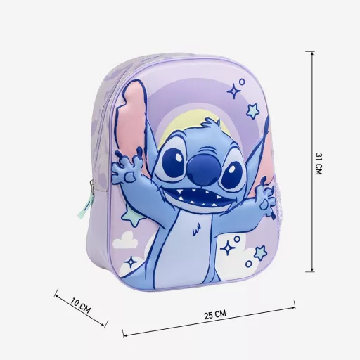 Disney Lilo és Stitch, A csillagkutya Cosmic 3D hátizsák, táska 31cm