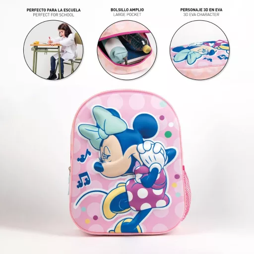 Disney Minnie Music 3D hátizsák, táska 31cm