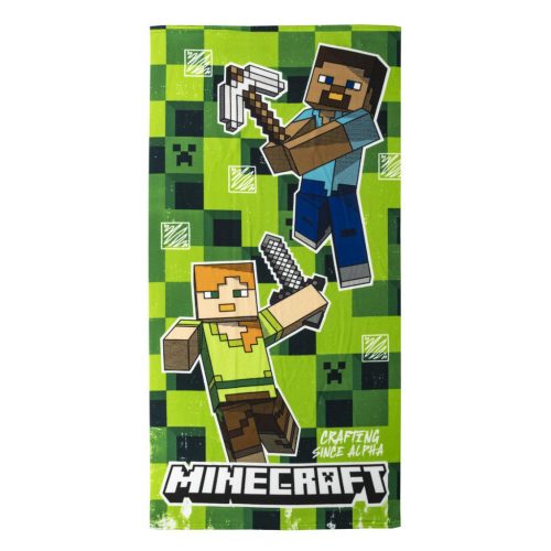 Minecraft Crafting fürdőlepedő, strand törölköző 70x140 cm (Fast Dry)