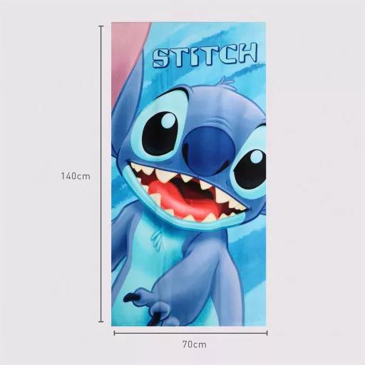 Disney Lilo és Stitch, A csillagkutya Big Smile fürdőlepedő, strandtörölköző 70x140cm (Fast Dry)