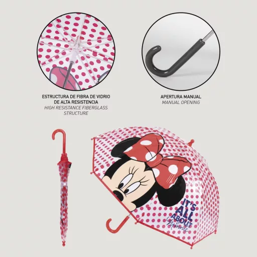 Disney Minnie Dots gyerek átlátszó esernyő 71cm