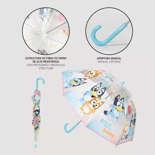 Bluey Bingo gyerek átlátszó esernyő 71 cm