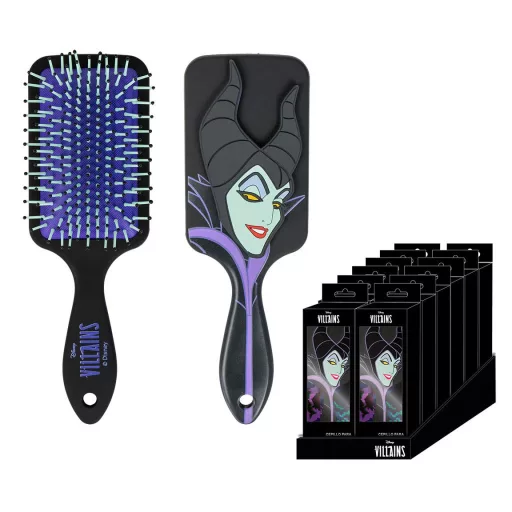 Disney Gonoszok Black 3D hajkefe 23,5cm