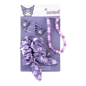 Hello Kitty Kuromi nyaklánc és hajkiegészítő szett