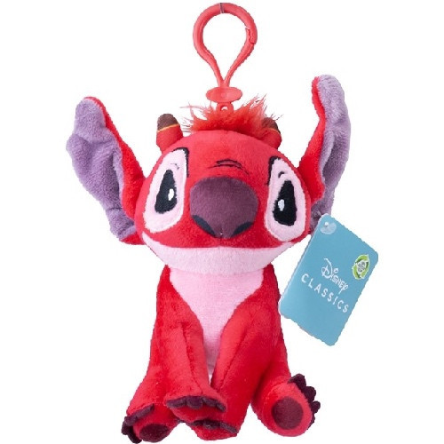 Disney Lilo és Stitch, A csillagkutya Leroy 3D plüss figura akasztóval 14cm