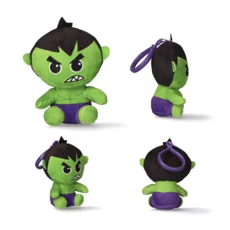 Bosszúállók Hulk 3D plüss figura akasztóval, táskadísz 13cm