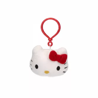 Hello Kitty Head 3D plüss figura akasztóval, táskadísz 11cm