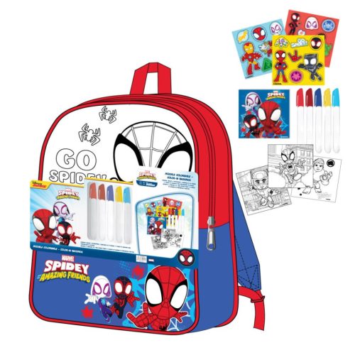 Pókember Go Spidey színezhető hátizsák, táska 38cm