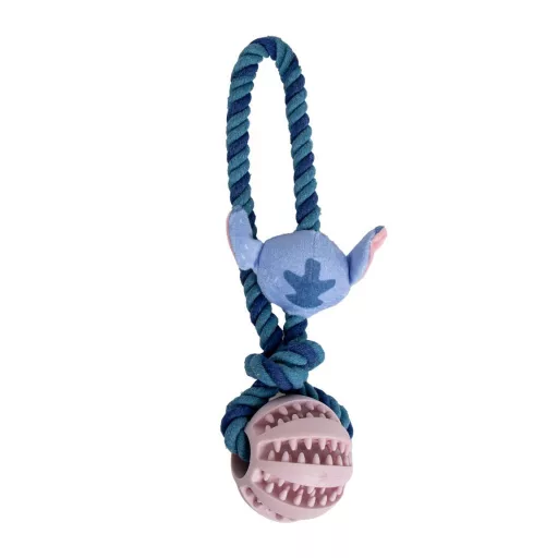 Disney Lilo és Stitch, A csillagkutya Alien kötél kutyajáték TPR labdával 24cm