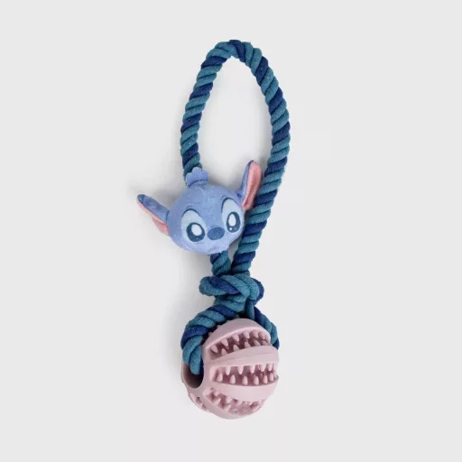 Disney Lilo és Stitch, A csillagkutya Alien kötél kutyajáték TPR labdával 24cm