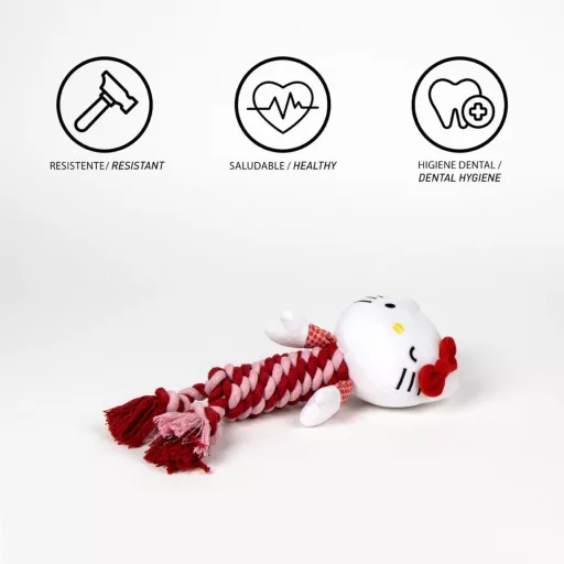 Hello Kitty Red sípoló kötél kutyajáték 30cm