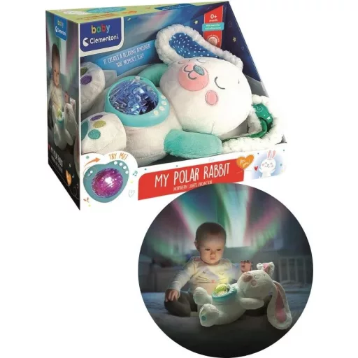 Plüss nyuszi White éjszakai fény, projektor Clementoni