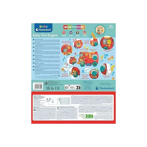 Tűzoltóautó Montessori baba játék Clementoni