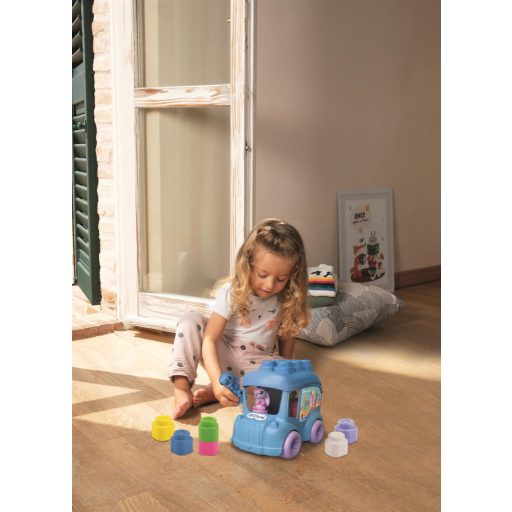 Disney Lilo és Stitch, A csillagkutya Clemmy szenzoros formaválogató busz Clementoni