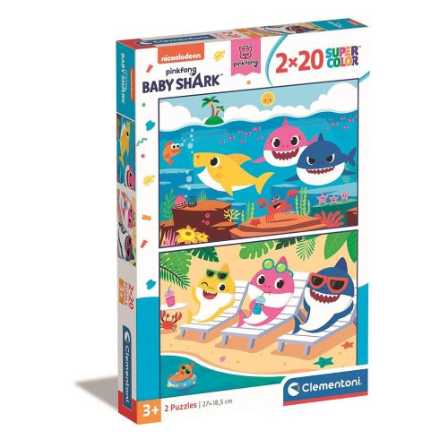 Baby Shark 2x20 db-os puzzle Clementoni