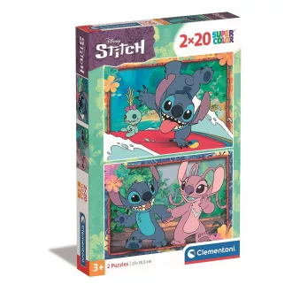   Disney Lilo és Stitch, A csillagkutya 2x20 db-os puzzle Clementoni