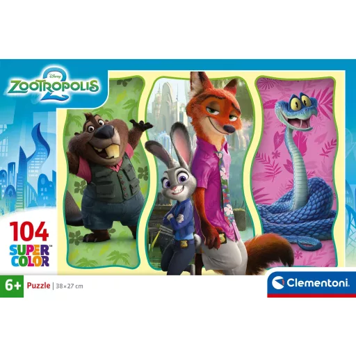 Zootropolis City Challenge 104 db-os puzzle Clementoni