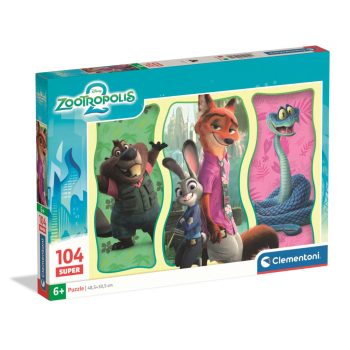 Zootropolis City Challenge 104 db-os Super puzzle Clementoni