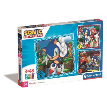   Sonic, a sündisznó Doctor Eggman 3x48 db-os puzzle Clementoni
