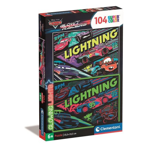 Disney Verdák Lightning 104 db-os világítós puzzle Clementoni