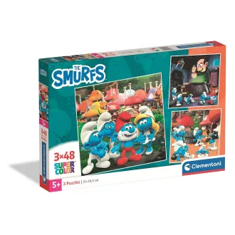Hupikék törpikék 3x48 db-os puzzle Clementoni