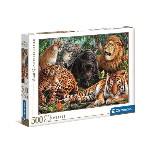 Állatos Wild Cats 500 db-os puzzle Clementoni