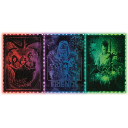 Stranger Things Upside Down 520 db-os puzzle LED-es keretben Clementoni