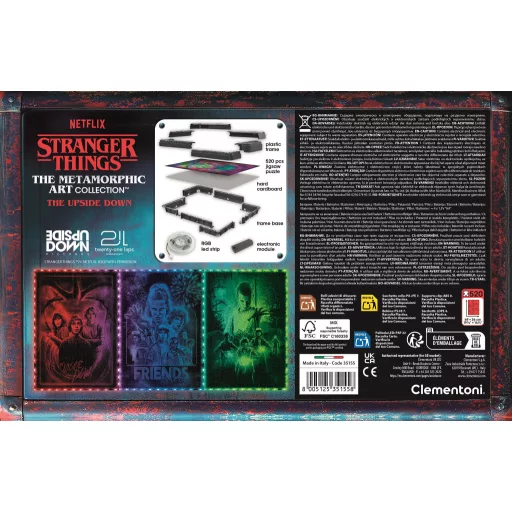 Stranger Things Upside Down 520 db-os puzzle LED-es keretben Clementoni