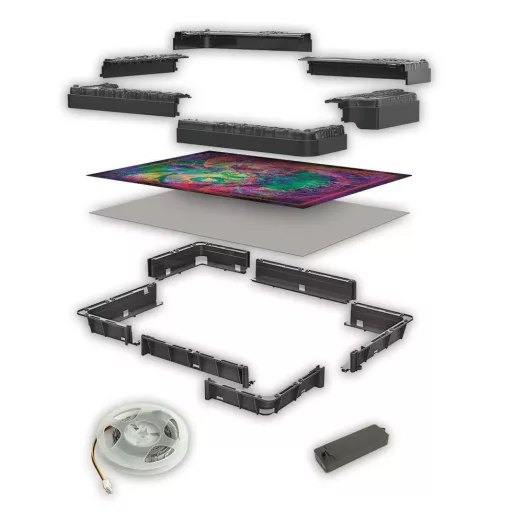 Stranger Things Upside Down 520 db-os puzzle LED-es keretben Clementoni