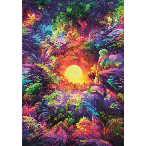 Színes dzsungel Psychedelic 500 db-os Compact puzzle Clementoni
