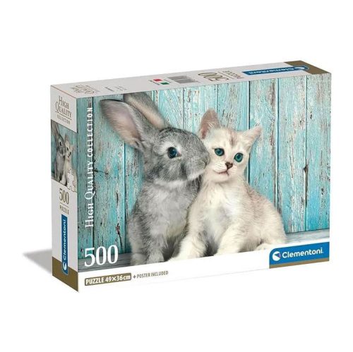 Állatos Cat & Bunny 500db-os puzzle Clementoni